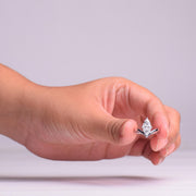 Marquise Diamond Engagement Ring Lab Grown Diamond Anniversary Ring Solitaire Ring for Anniversary Gift Marquise Cut Proposal Ring