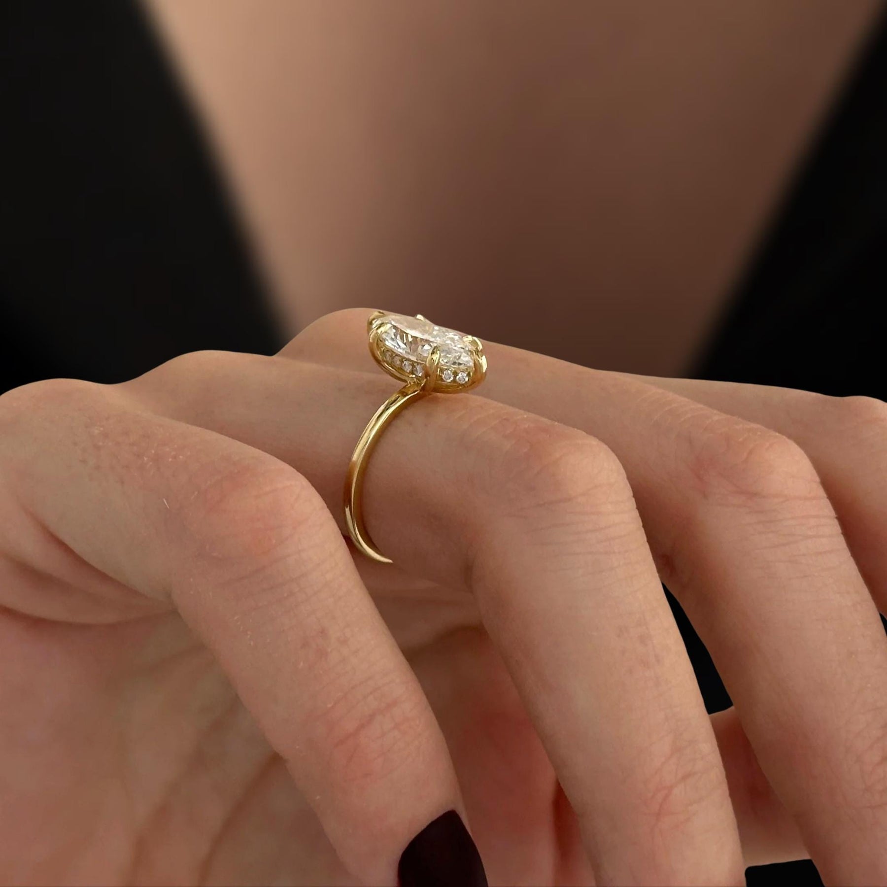 Marquise Cut Lab Grown Diamond Solitaire Ring, 2 CT to 3 CT Marquise Diamond Engagement Ring, Wedding Ring, Anniversary Gift, Gift For Women