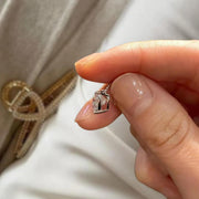 Heart Cut Diamond Pendant Necklace / Diamond Diamond Heart Necklaces for Women / Solid Gold Necklace / Silver Jewelry