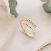 Crossover Lab Diamond Band/ Round Cut Diamond Engagement Ring/ Criss Cross Wedding Band/ 14K Solid Yellow Gold Diamond Band