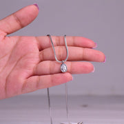 14K Gold Oval Lab Diamond Bezel Necklace - IGI Certified
