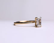 Radiant Cut 1 carat F Color VS1 Clarity IGI Certified Elongated Radiant Cut Lab Grown Diamond Solitaire Engagement Ring 14k Gold