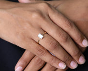 Radiant Cut 1 carat F Color VS1 Clarity IGI Certified Elongated Radiant Cut Lab Grown Diamond Solitaire Engagement Ring 14k Gold