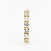 3.25 CT Lab Grown Round Diamond Wedding Band, Lab Created Diamond Wedding Ring, Diamond Anniversary Stacking Ring White Yellow Rose 14k Gold