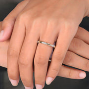 Flush Set Eternity Band, Round Cut Colorless Diamond Wedding Band, Wedding Matching Band, Etoile Ring, Chunky Dainty Band, Bridal Ring Gifts