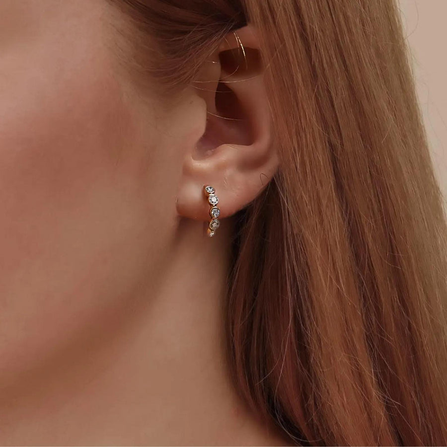 The Aurelia Lab-Grown Diamond Hoop Earrings in 10K or 14K Solid Gold