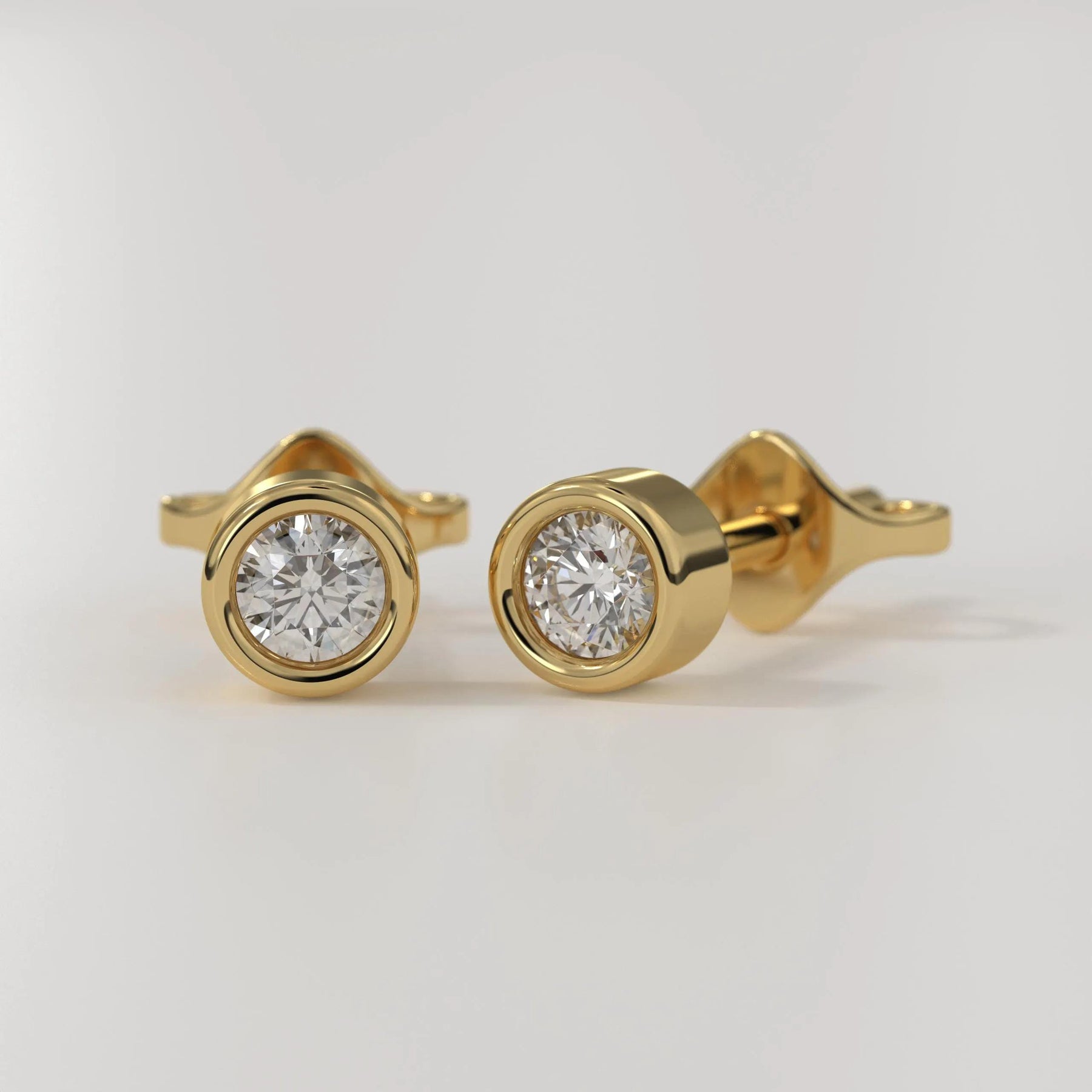 0.20 Ct Diamond Stud Earring Round Diamond Solitaire Earrings 14k Yellow Gold 14K White Gold 14K Rose gold