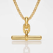 14k Solid Gold Moissanite Encrusted T-Bar Pendant / Silver T-Bar Necklace with Moissanite Diamond / Moissanite T-Bar Pendant for Women