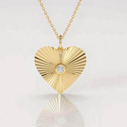 Gold Plated Pendant Necklace, Heart Pendant Necklace , Gold Plated Necklace, Necklace, Jewelry, Necklaces for Women, Gifts for Her