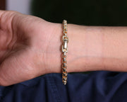 14K Solid Gold Diamond Cross Bracelet| Religious Jewelry|Baptism Gift| Christian Bracelet| Protective Bracelet|Gifts for Him| Diamond Cross