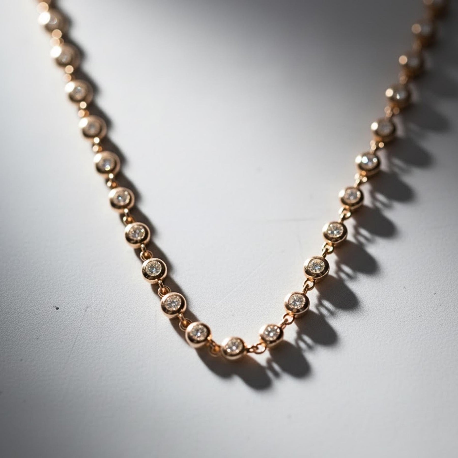 VVS1 Moissanite Diamond Tennis Chain Necklace, 925 Sterling Silver, Tennis Bracelet, Diamond Tennis Necklace, Women's