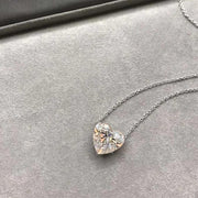 Heart Shape Lab Grown Necklace/ Solitaire Diamond Engagement Necklace/ Eco Friendly Lab Diamond Necklace/ F VS+ Lab Grown Diamond Necklace