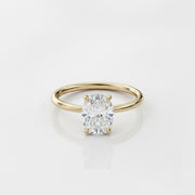 1.5 CT carat Oval solitaire diamond ring, IGI CERTIFIED Lab Grown Diamond, 10K/14K Solid Gold Ring