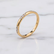 Flush Set Eternity Band, Round Cut Colorless Diamond Wedding Band, Wedding Matching Band, Etoile Ring, Chunky Dainty Band, Bridal Ring Gifts