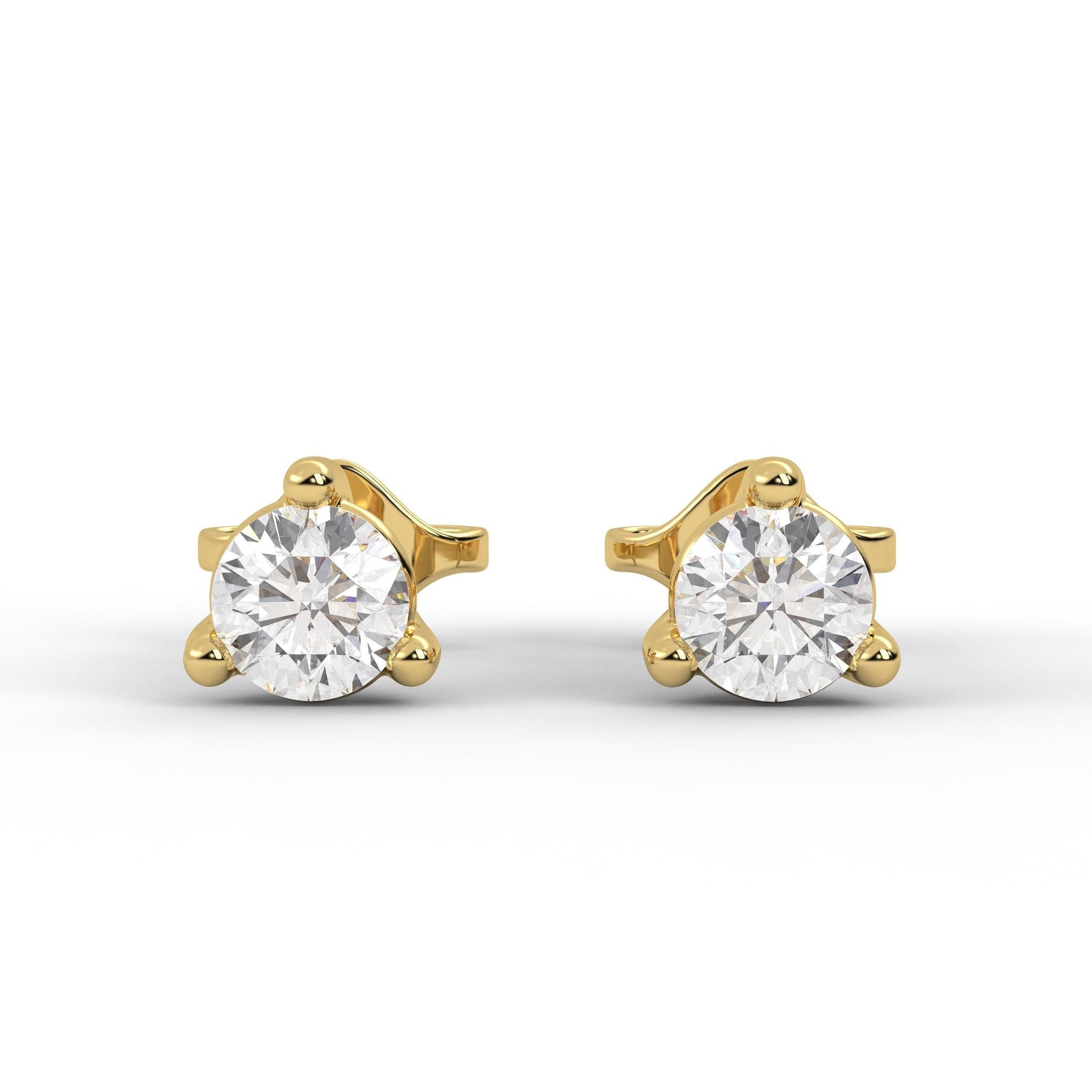 Lab Grown Diamond Stud Earrings/0.14 ct Diamond Studs for Women/White,Yellow,Rose 14K Solid Gold/ Lab Diamond Studs/ Bridesmaid Gift