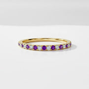 Birthstone Eternity Ring • Personalized Infinity Ring • Crystal Gemstone Jewelry • Gifts for Mom • Gift for Her •Valentines Day Gift for Her