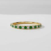 Birthstone Eternity Ring • Personalized Infinity Ring • Crystal Gemstone Jewelry • Gifts for Mom • Gift for Her •Valentines Day Gift for Her