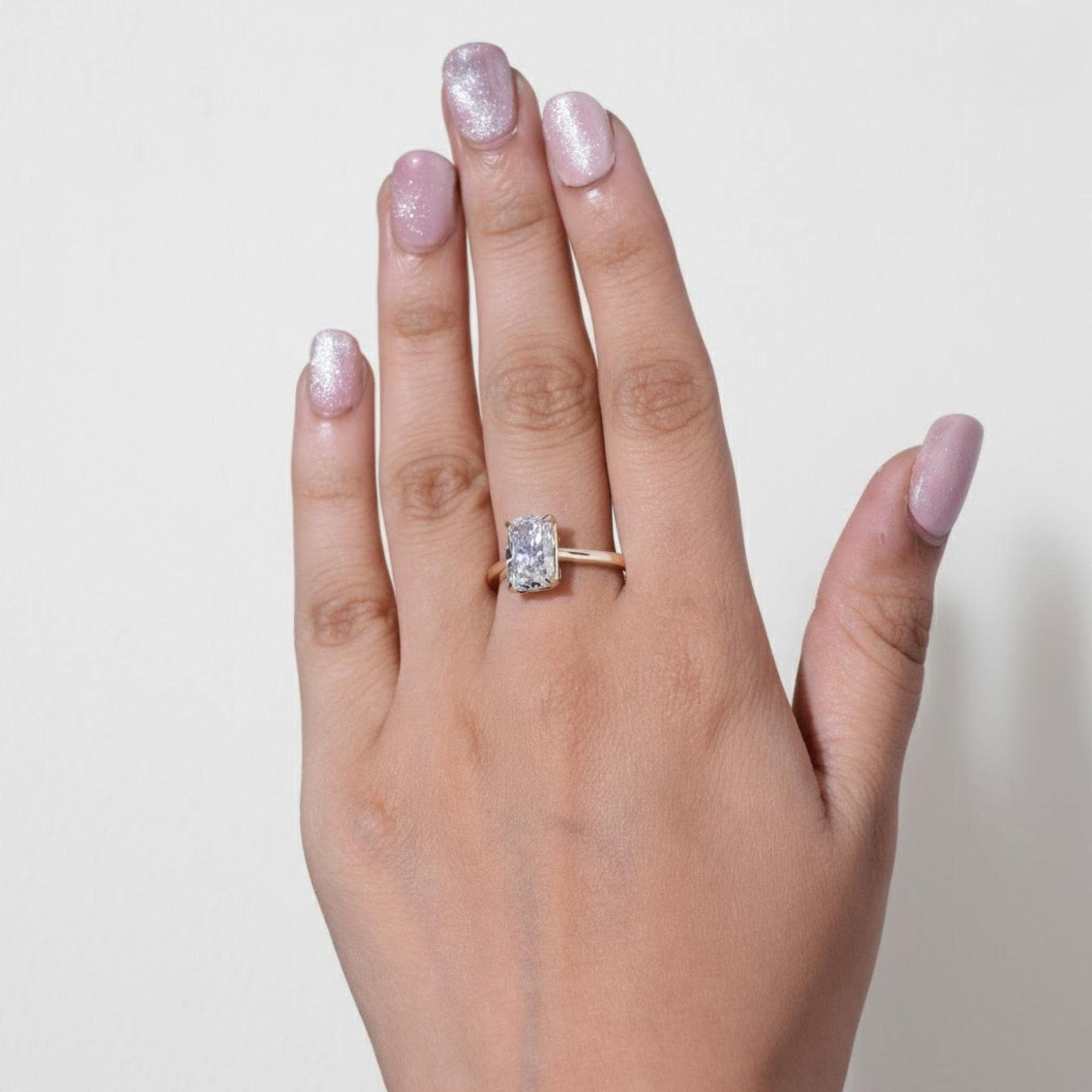 1, 2 or 3ct Elongated Cushion Cut Solitaire Engagement Ring / Cushion Solitaire Wedding Ring / Elongated Cushion Diamond Ring/ Gift Rings