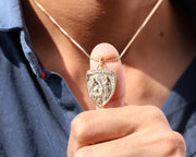 St Michael Pendant, Archangel Michael Necklace 925 Sterling Silver for Protection Strength, Religious Jewelry Gift for Men & Women