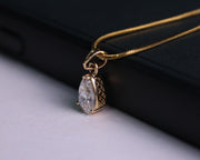 Lab Diamond Solitaire Engagement Pendant/ Pear Cut Lab Grown Diamond Bridesmaid Pendant/ 14K Gold Eco Friendly Diamond Pendant Gift For Her