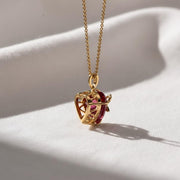 Dainty Heart Diamond Pendant  14K Gold Jewelry Gift in White, Rose, Yellow
