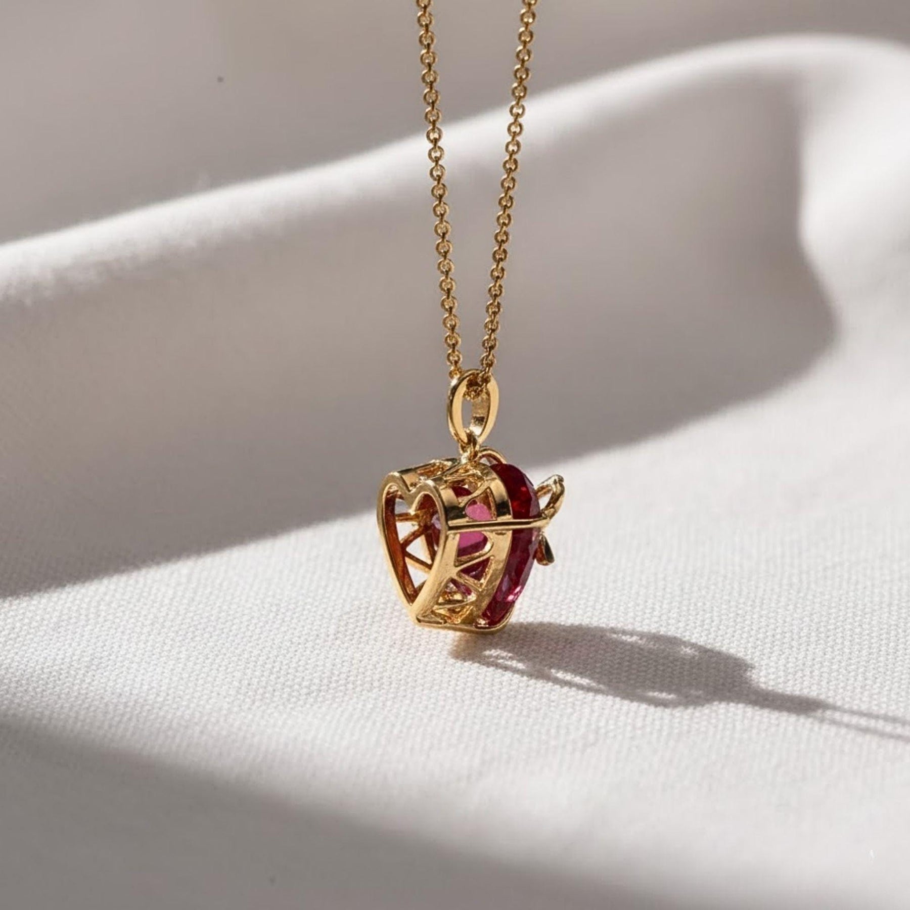 Dainty Heart Diamond Pendant  14K Gold Jewelry Gift in White, Rose, Yellow