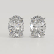 14K Oval Shaped Lab Diamond Stud Earrings, IGI Certified Diamond Studs 14K Lab Grown diamond studs, everyday diamond earrings, gift for her