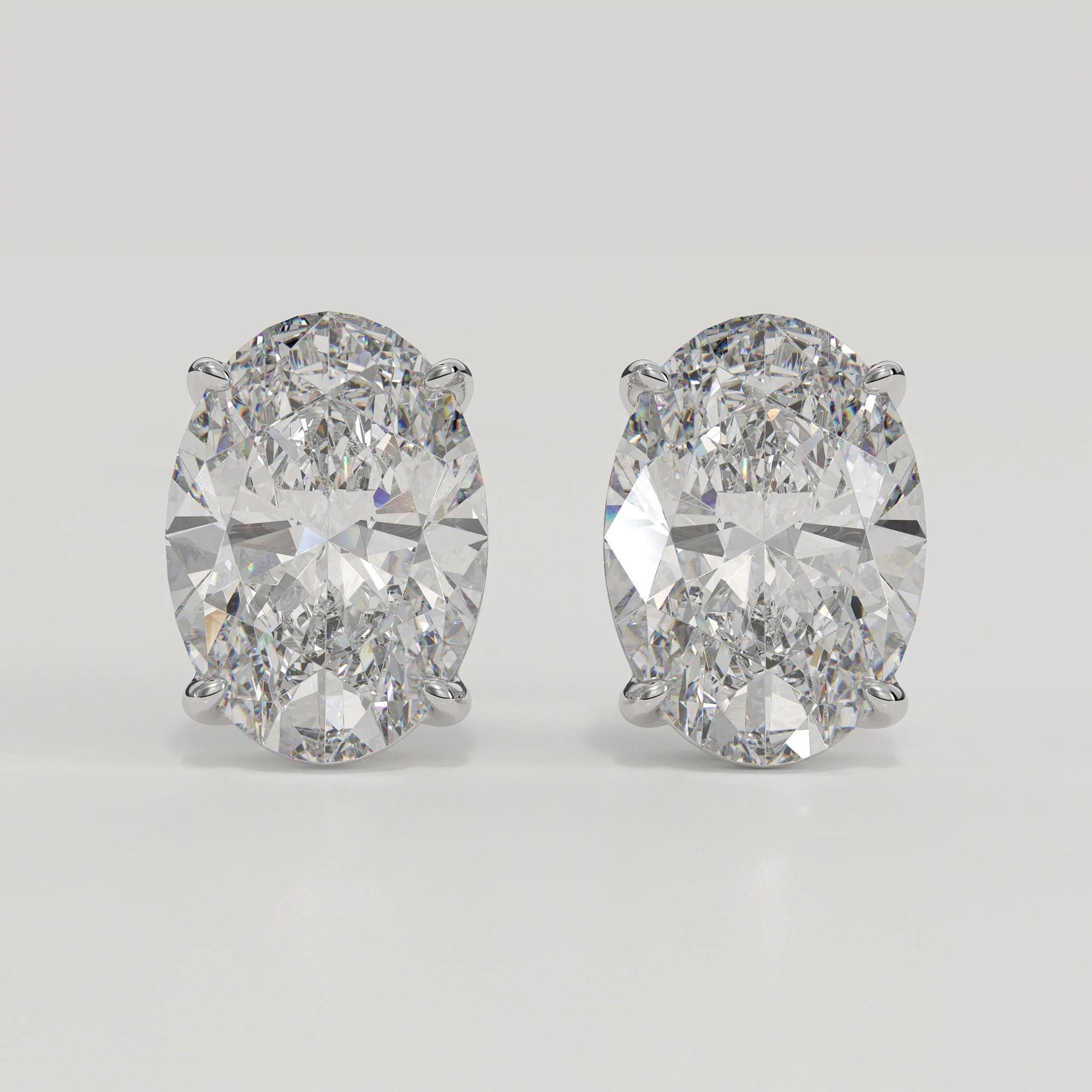 14K Oval Shaped Lab Diamond Stud Earrings, IGI Certified Diamond Studs 14K Lab Grown diamond studs, everyday diamond earrings, gift for her