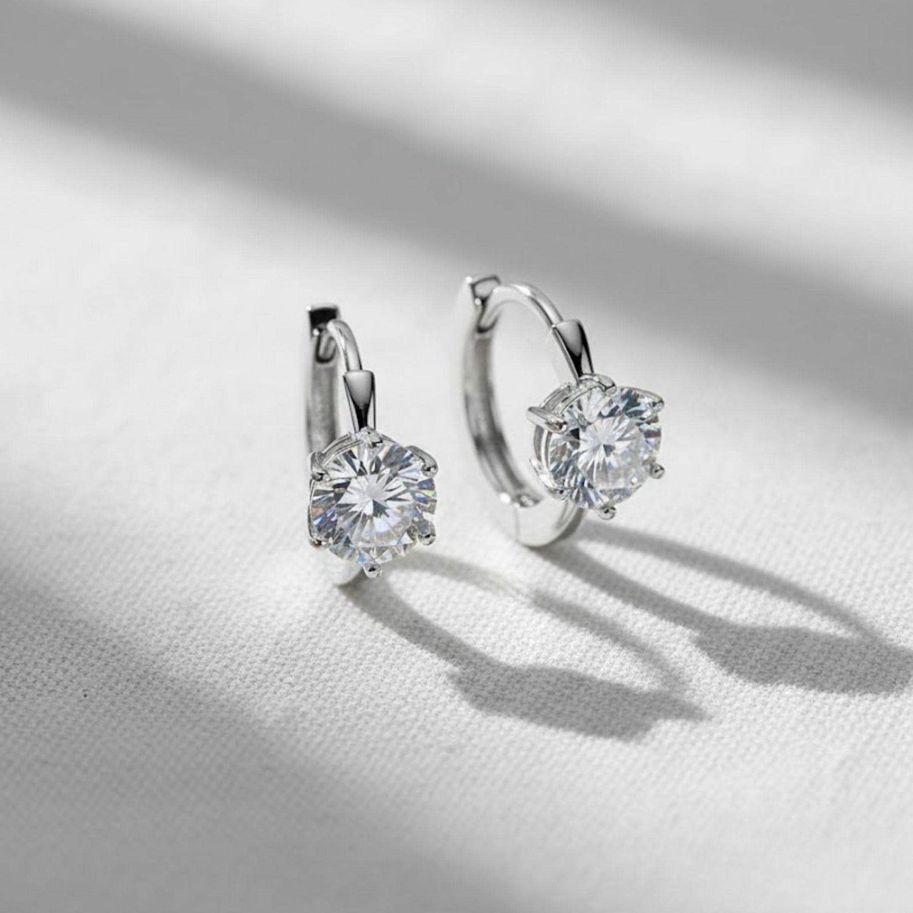 14K Gold Diamond Hoop Earrings for Women/Lab Diamond Gold Hoop Earrings/Dainty Diamond Hoop Earring /Gift for Her/The Mom&Mothers Day Gift