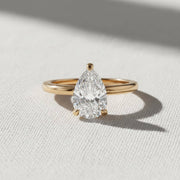 Pear Shape Engagement Ring, 1.00 ctw 14k Gold Prong Setting Pear Shaped Lab Grown Diamond Engagement Ring, Dainty Proposal Ring Kylie
