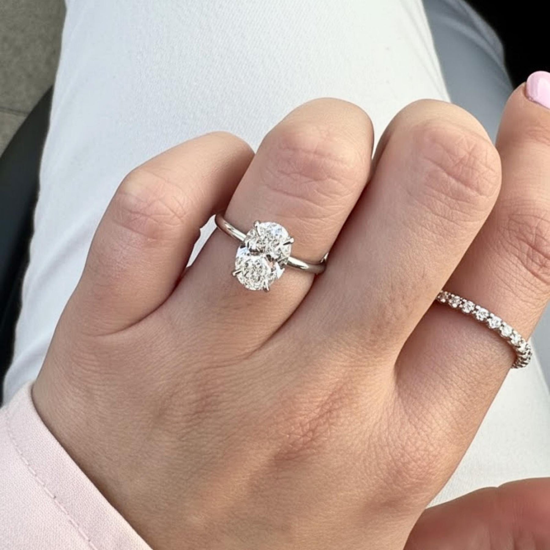 1.5 CT carat Oval solitaire diamond ring, IGI CERTIFIED Lab Grown Diamond, 10K/14K Solid Gold Ring