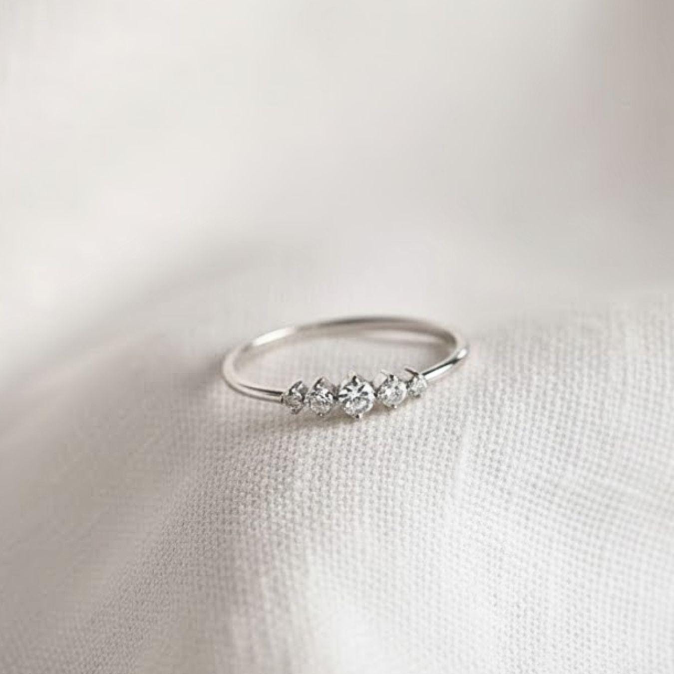 Lab Grown Diamond Wedding Band: 14k Solid Gold Anniversary Stacking Ring