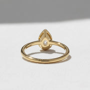Pear Diamond Promise Ring Solitaire Pear Engagement Ring for Her Birthday Ring for Wife Simple Lab Created Diamond Ring Dainty Diamond Ring