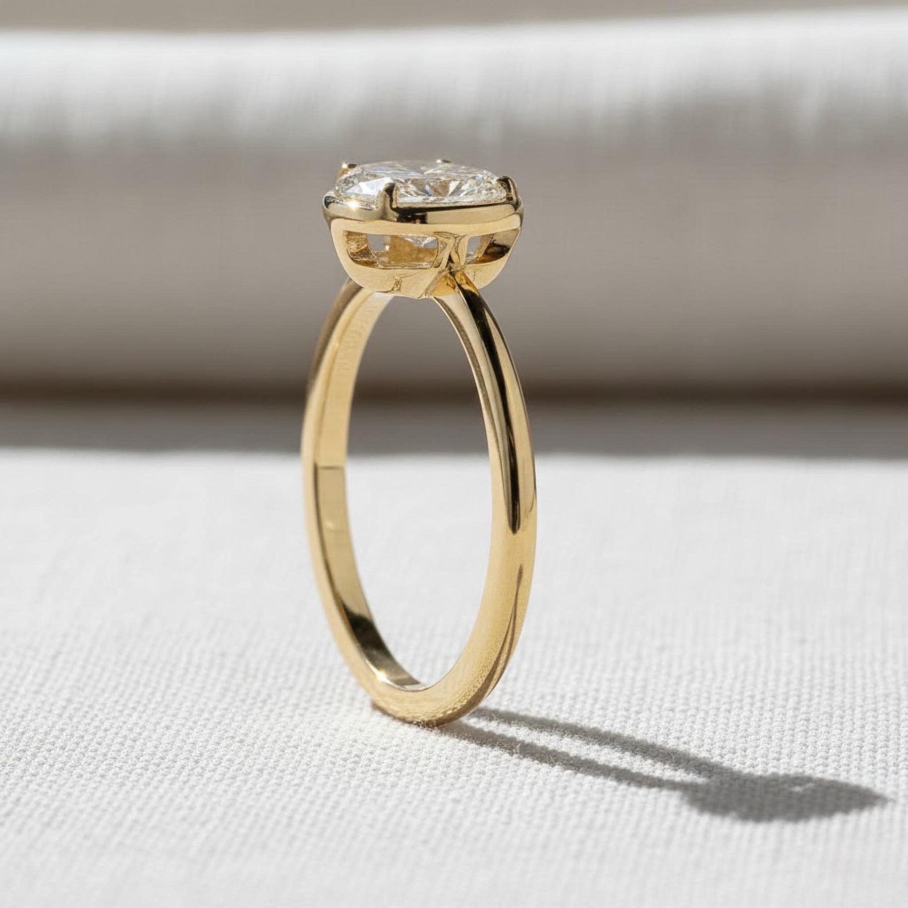 Pear Diamond Promise Ring Solitaire Pear Engagement Ring for Her Birthday Ring for Wife Simple Lab Created Diamond Ring Dainty Diamond Ring