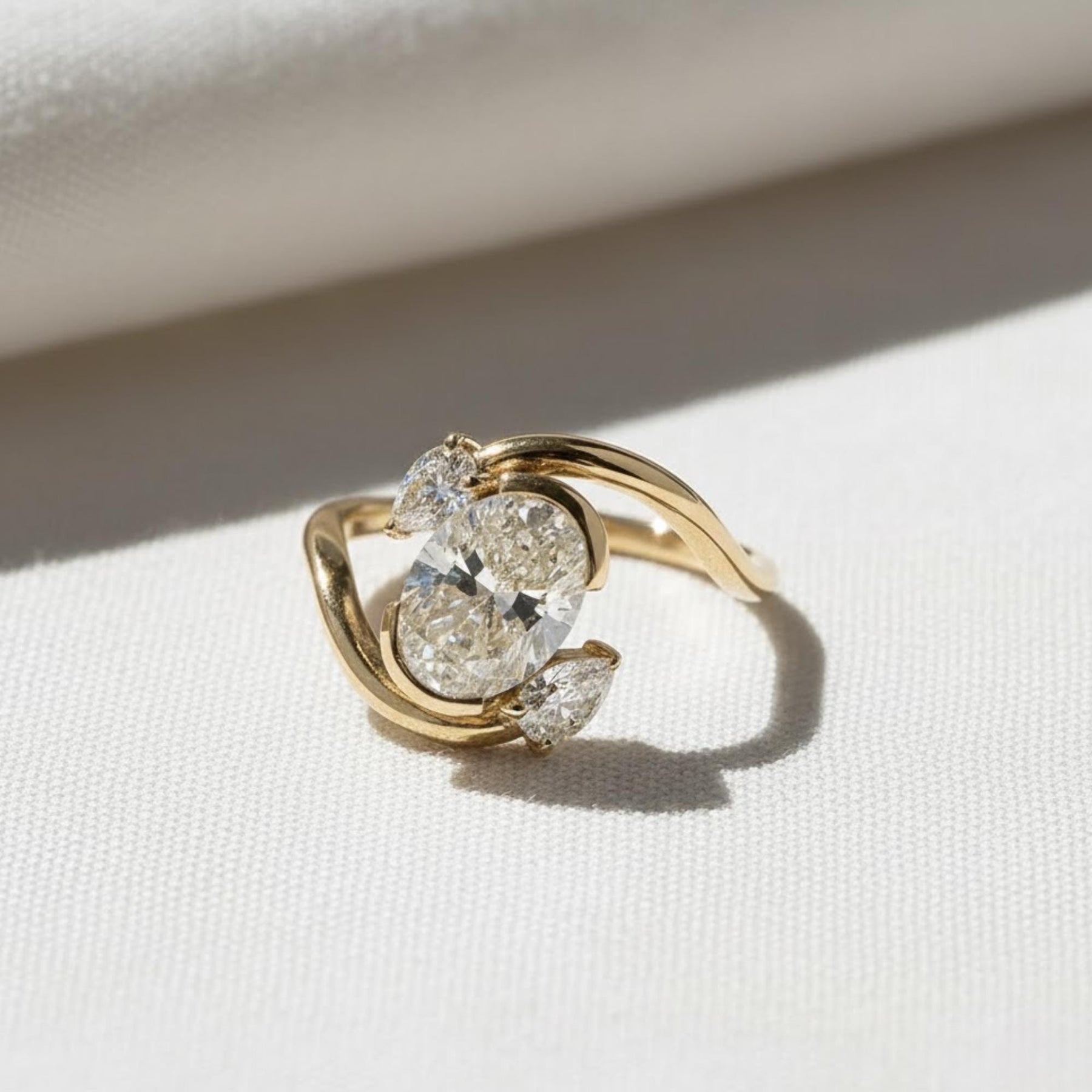 Oval Three Stone Engagement Ring, 2.00 TCW Oval Cut Lab Grown Diamond Ring,Wedding Ring For Women,Trilogy Ring For Her,Anniversary Gift Ring