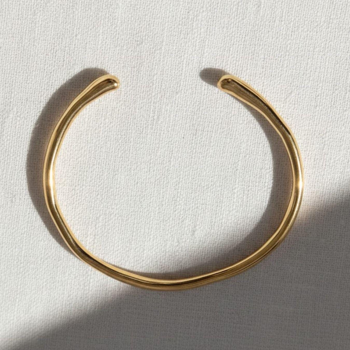 14K Gold Plated Diamond Bangle, Genuine Lab Grown Diamond Bracelet, Cluster Diamond Bracelet, Open Cuff Bangle