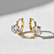 14K Gold Diamond Hoop Earrings for Women/Lab Diamond Gold Hoop Earrings/Dainty Diamond Hoop Earring /Gift for Her/The Mom&Mothers Day Gift