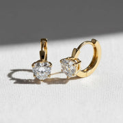 14K Gold Diamond Hoop Earrings for Women/Lab Diamond Gold Hoop Earrings/Dainty Diamond Hoop Earring /Gift for Her/The Mom&Mothers Day Gift