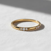 Flush Set Eternity Band, Round Cut Colorless Diamond Wedding Band, Wedding Matching Band, Etoile Ring, Chunky Dainty Band, Bridal Ring Gifts