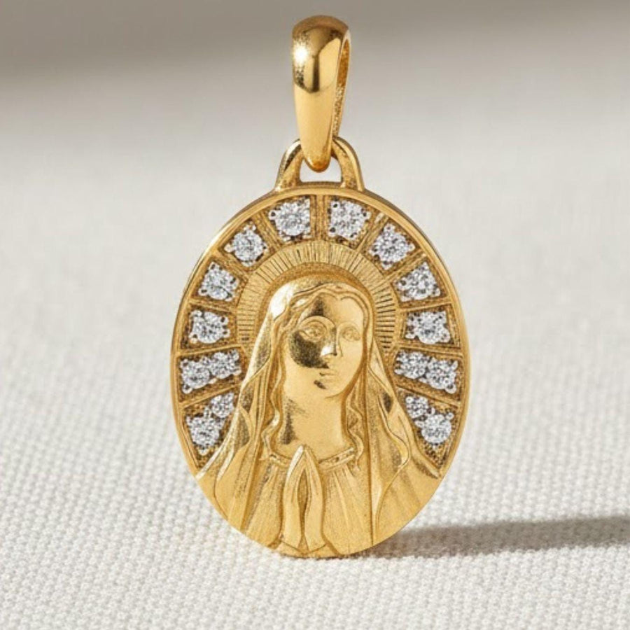 The Guardian Archangel Michael Lab-Grown Diamond Pendant Necklace in 10K or 14K Solid Gold
