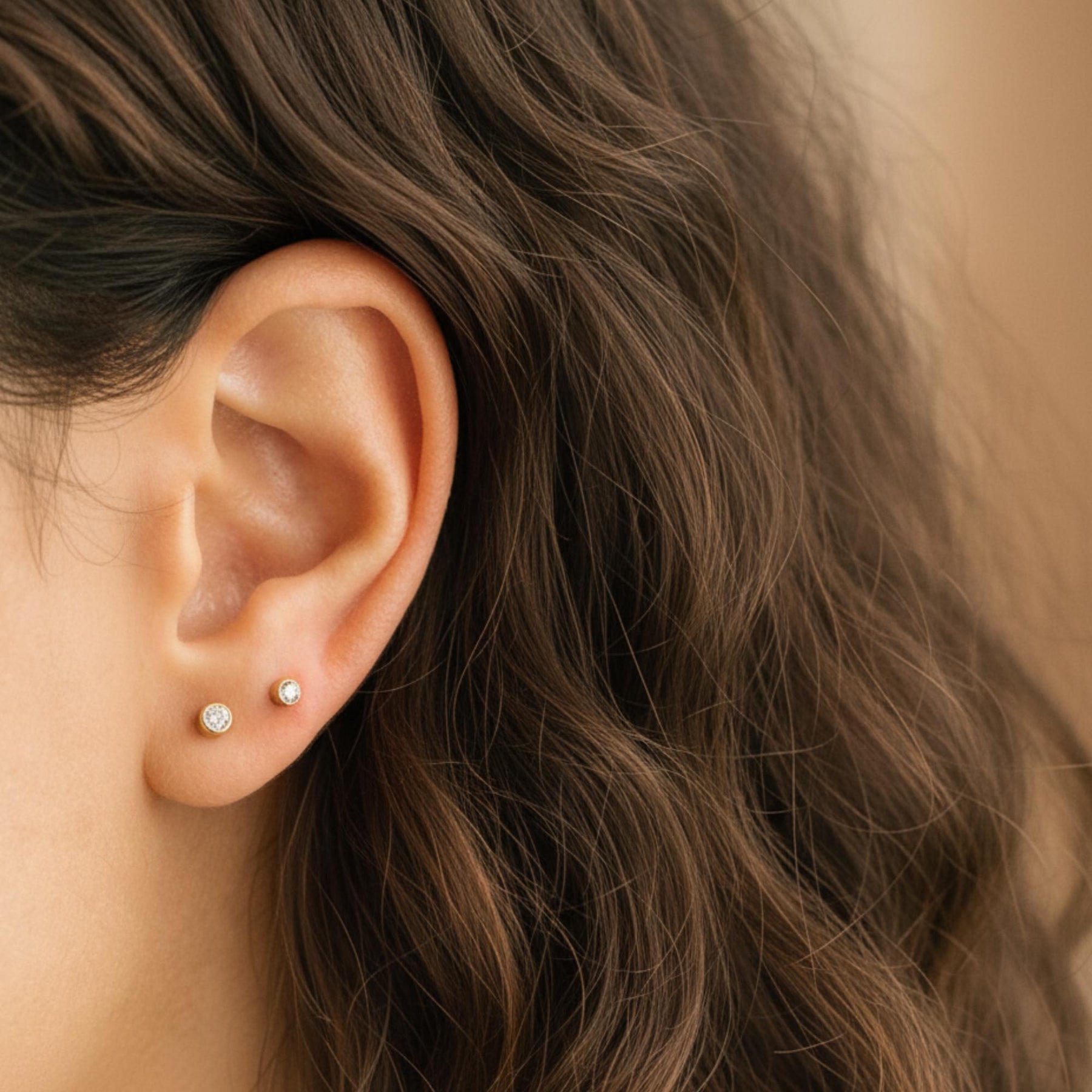 0.20 Ct Diamond Stud Earring Round Diamond Solitaire Earrings 14k Yellow Gold 14K White Gold 14K Rose gold