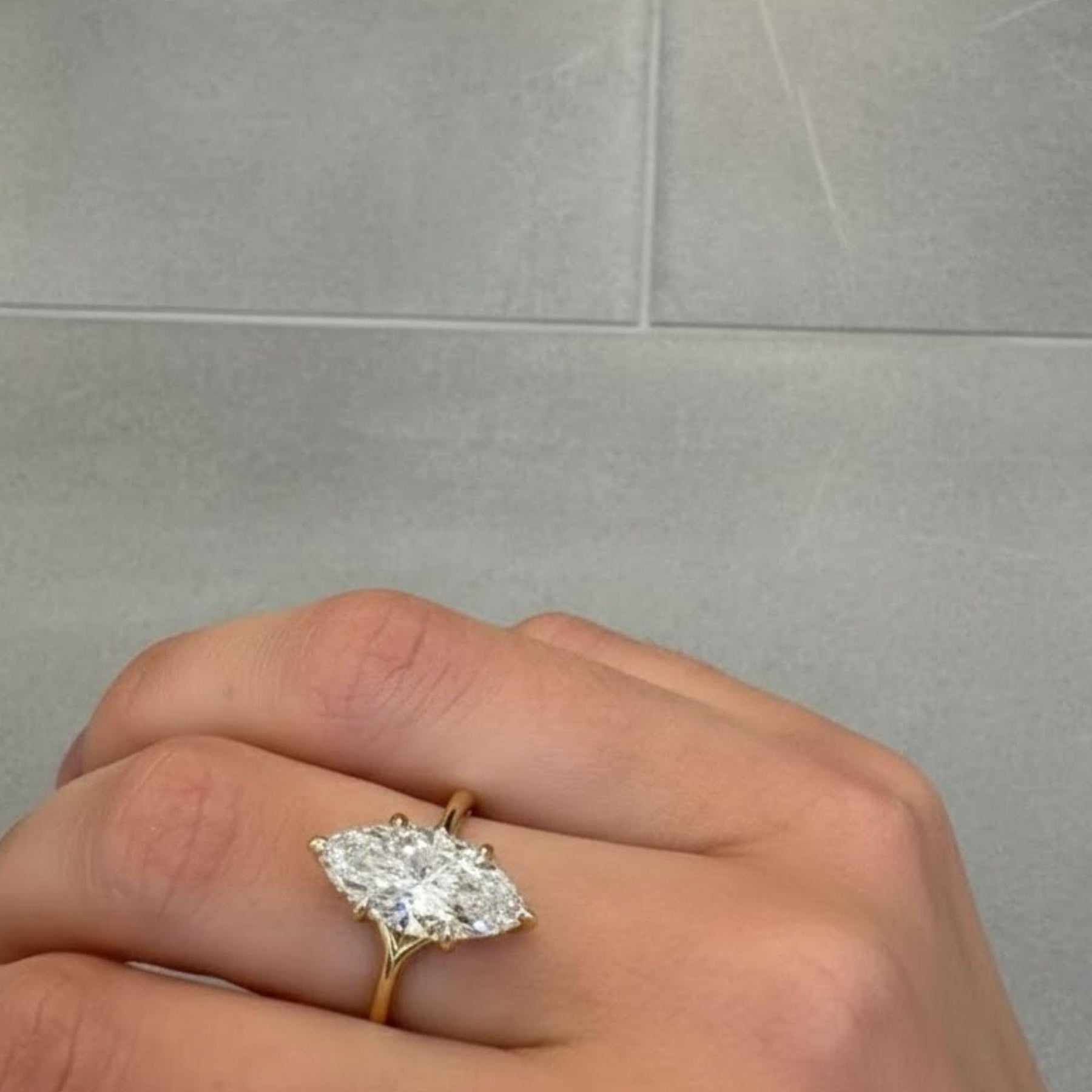 Solid Yellow Gold Marquise Cut Solitaire 2CT Marquise Cut Moissanite Ring, Filigree Wedding Ring, 6 Prongs Anniversary Diamond Ring For Her