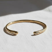 925 Silver Diamond Bangle, Genuine Lab Grown Diamond Bracelet, Cluster Diamond Bracelet, Open Cuff Bangle