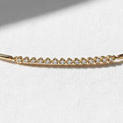 The Verena Minimalist Lab-Grown Diamond Bar Bangle in 10K or 14K Solid Gold