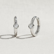 14K Gold Diamond Hoop Earrings Small Hoop Earrings Gold Hoops Diamond Earrings Large Hoop Earrings Mothers Day Gift Mom Gift for Her