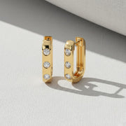 Diamond Huggies, 14k Solid Gold Diamond Huggie Hoops, Lab Grown Diamond Earrings, Small Hoop Earring, Diamond Huggie Earring, Gift For Her
