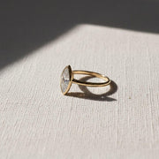 2 Carat Marquise Lab Diamond Engagement Ring | Bezel Set 14K Gold Ring | Anniversary Gift for Her | Mother's Day Gift Ring