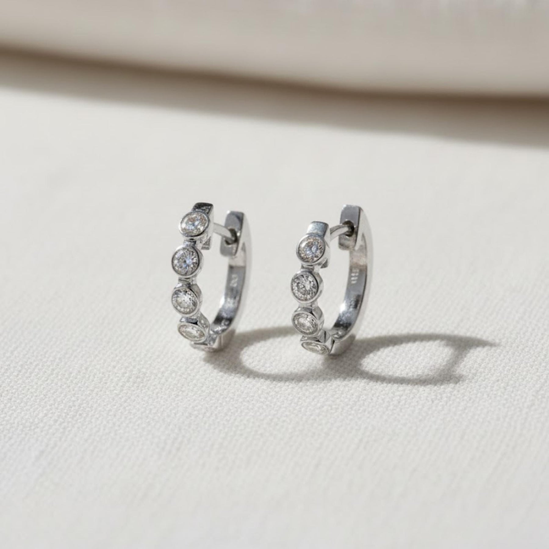 The Aurelia Lab-Grown Diamond Hoop Earrings in 10K or 14K Solid Gold