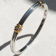 Bangle Bracelet, Statement Jewelry, Two Tone  Diamond Bangle, Minimalist Bracelet, Vintage Jewelry, Stacking Bracelet, Bangles