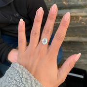 The Evelina 2-Carat Oval-Cut Lab-Grown Diamond Hidden Halo Engagement Ring in 10K or 14K Solid Gold